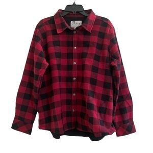 𝅺ORVIS Buffalo Check Plaid Gingham Shacket Jacket Fleece